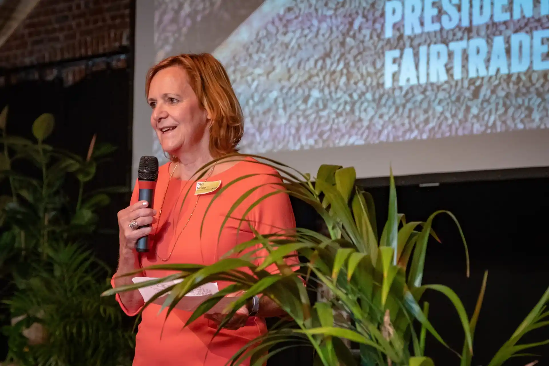 De Voorzitter: Trees Paelinck – Fairtrade Belgium