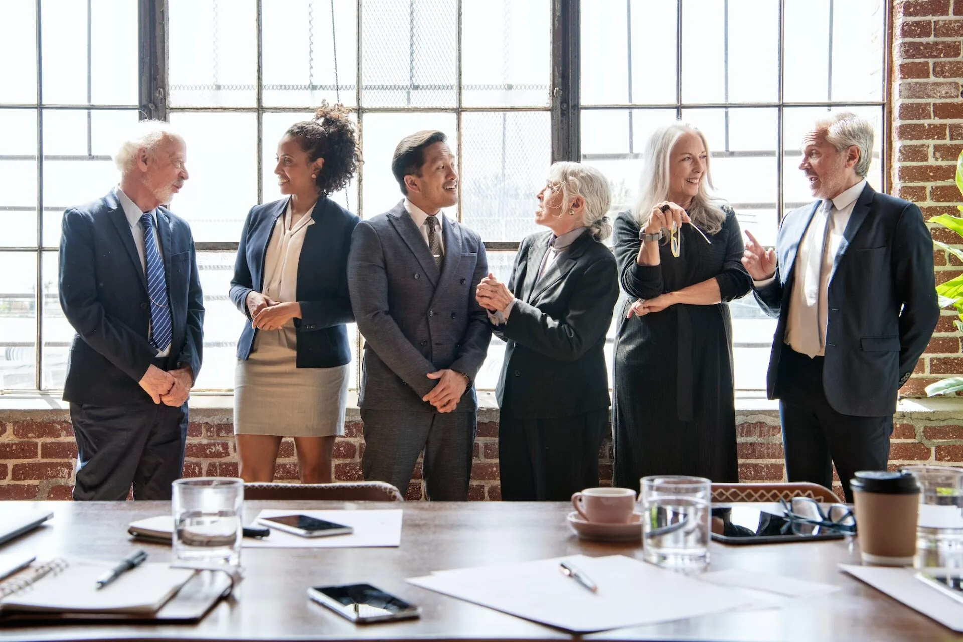 Diverse business people in a meeting room