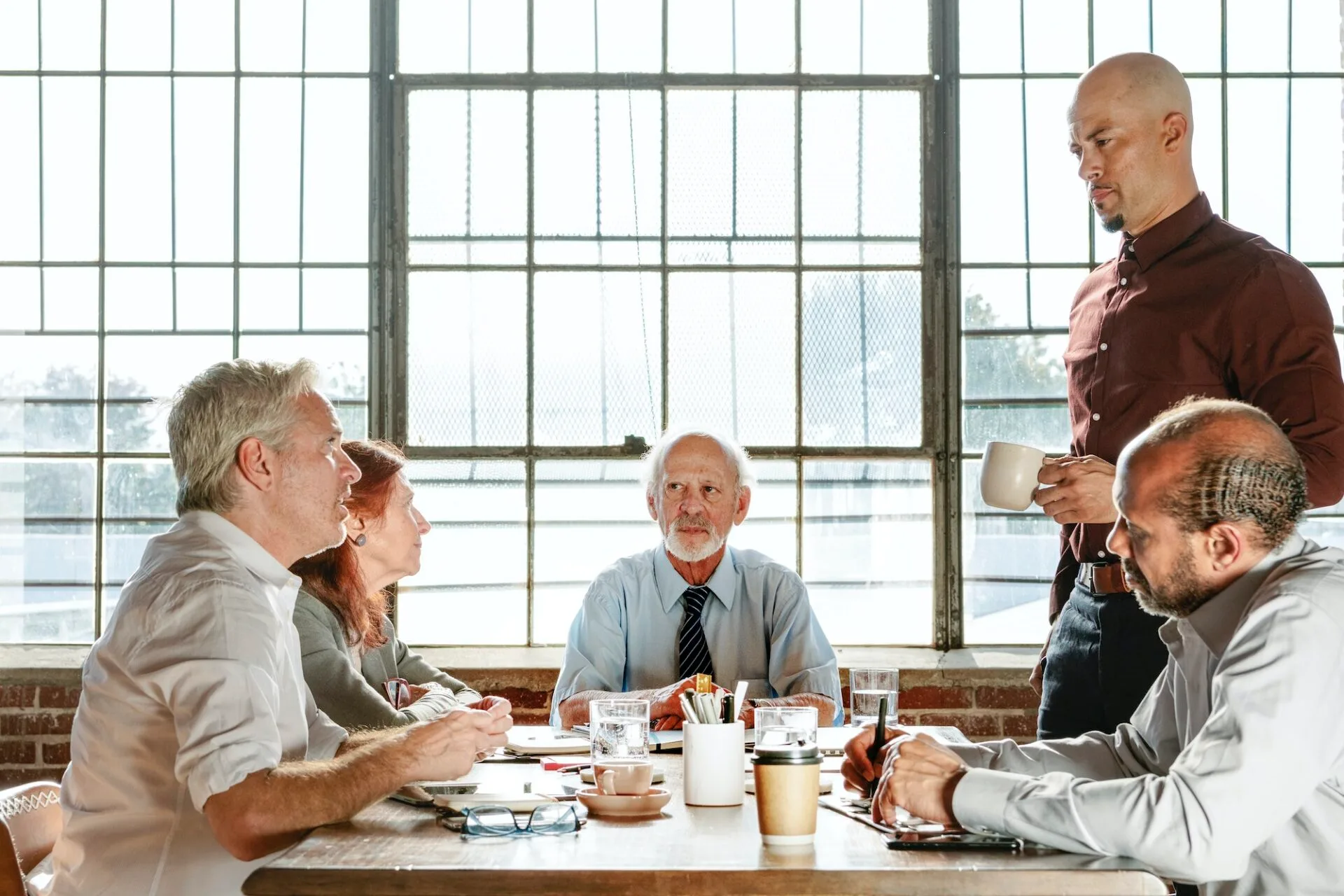 Team of diverse business people in a meeting